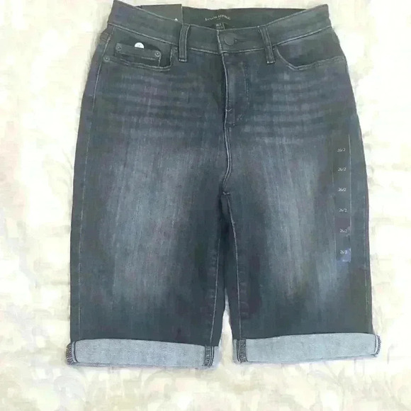 Banana Republic High-Rise Black Wash Denim Shorts - Picture 9 of 11